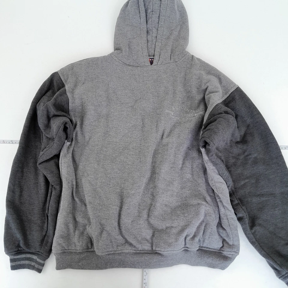 US LAUNDRY Sudadera con Capucha Grande Gris Para Hombre Sudadera con Capucha Logo Acolchada Foto 1 de 4