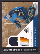 2007-08 SP Game Used Hockey Authentic Fabrics Patch AF-KL Kari Lehtonen 14/50
