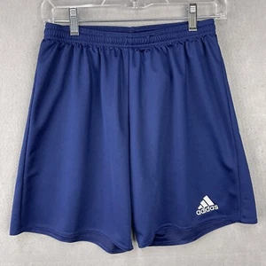 Adidas Boys Blue Athletic Climalite Shorts With Elastic Waist Size Medium - Picture 1 of 12