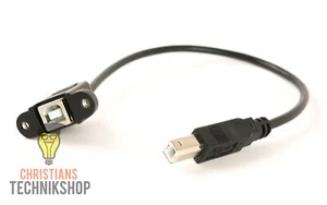 Cable USB-B | Conector USB 2.0 B a conector USB 2.0 B | Conector atornillable - Imagen 1 de 3