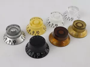 TOP HAT BELL KNOBS for Gibson Electric Guitars CTS Pot 24 spline fit 7 Colours - Picture 1 of 12