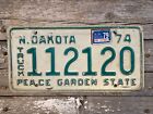 North Dakota License Plate Truck ?74 #112120 Peace Garden State 1974 Nd