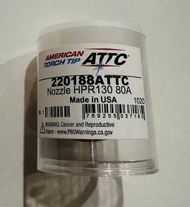 AMERICAN TORCH TIP 220188ATTC Nozzle Hpr130 80 Amp Hypertherm Hpr - Picture 1 of 5