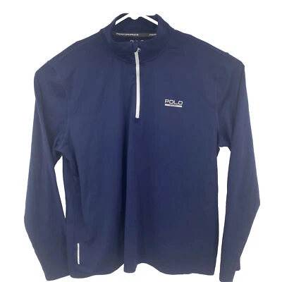 Polo Sport Ralph Lauren Masculino Azul 1/4 Zíper Performance Pulôver Camisa GG - Imagem 1 de 4