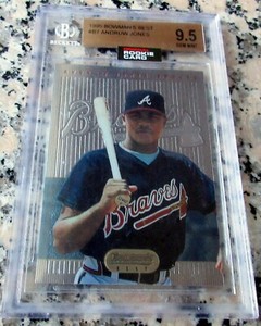 ANDRUW JONES 1995 Bowman's Best BLUE Rookie Card RC BGS 9.5 Braves 434 HRs🔥🔥$$