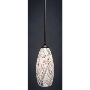 Toltec Zilo 1 Light 8" Mini Pendant, Granite, 5.5" Natural Fusion - 560-DG-5064 - Picture 1 of 1
