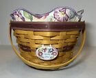 Longaberger May Series 2000 Morning Glory Basket - Liner, Protector & Tie On
