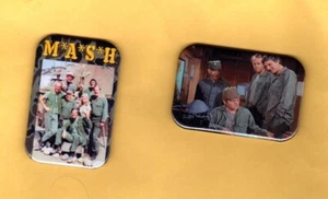 MASH     2  MAGNETS OR BUTTONS, PINBACK 2"X3" W/ ROUNDED CORNER - Picture 1 of 5