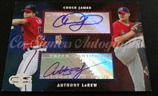 Chuck James Anthony LaRew Braves 2006 Topps Certified Authentic Autograph JG3