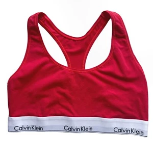 Calvin Klein Juniors großes rotes Racerback-Logo Baumwolle Bralette - Bild 1 von 5