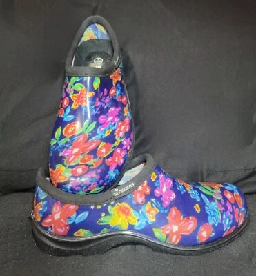 Sloggers Gardening Clogs Floral Women’s 7 Outdoor Garden Slip On Clog Waterproof - Image 1 of 4