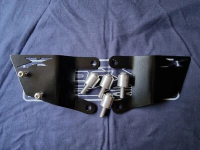 Benelli TNT 125 Pillion Peg Delete Brackets pair Passenger Footpeg removal Black Foto 1 de 2