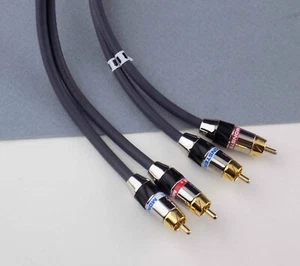 Monster 200i RCA Stereo Audio Cable -CHOICE 1M or 2M- All Metal Plugs, Tested - Picture 1 of 7
