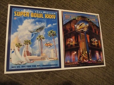 Baltimore Ravens Program Cover 8x10 Photos for 2 Super Bowl Wins; #s 35 & 47 - Image 1 of 3
