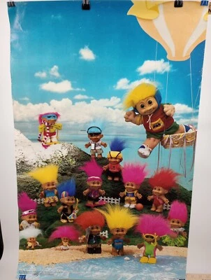 Vtg 90'sTroll Fun Troll Dolls Original Russ Poster PC1092  Does Have Tear 22 X33 - Image 1 of 4