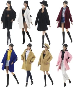 Giacca invernale parka moda 1/6 vestiti bambola cappotto lungo giacca a vento giocattolo 11,5" - Foto 1 di 21