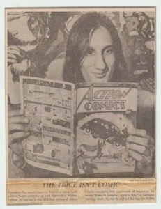 Cosmicon Toronto York University 1975 Newspaper clipping Action Comics #1 $3000 - Imagen 1 de 2