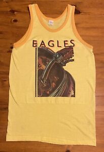 Vintage 70s Eagles Concert Rock Band Tour Tee T-Shirt Ringer Tank Single Stitch