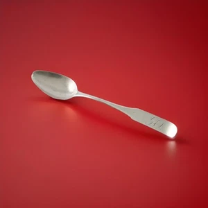 Antigua moneda William W. Brown de la década de 1850 cuchara de plata con mono-Baltimore MD - Imagen 1 de 6