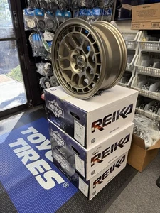 (Set of 4) Reika R30 Drifter 17x8 5x108 +20mm Bronze Wheels Rims 17" Inch - Picture 1 of 7
