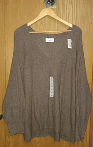Neu mit Etikett! Gap Strickpullover Damen Größe 4X Braun V-Ausschnitt Pullover Urlaub Winter - Bild 1 von 7