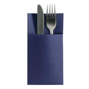 Servietten Besteckhalter Pocket Blau Airlaid 25 Teile 40x40 cm - Roial - Restaurants - Bild 1 von 4