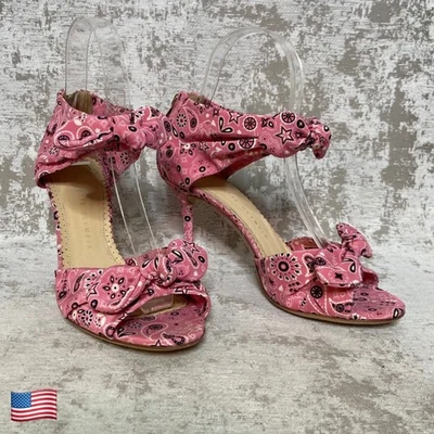 Tacones Charlotte Olympia Patty Rodeo Bandana Estampado en Rosa Foto 1 de 4