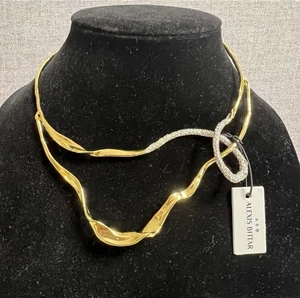 Collana Alexis Bittar Solanales collare ad anello in cristallo nuova con etichetta - Foto 1 di 8