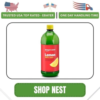 Amazon Brand - Happy, Belly 100% Lemon, Juice Bottle 32 fl oz, (Pack of 1) - Image 1 of 4