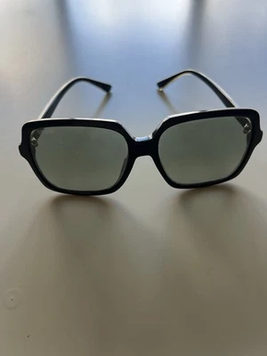 Gucci GG0375S Women’s Sunglasses Black/Gold Frame With  Gray Gradient Lens - Image 1 of 4