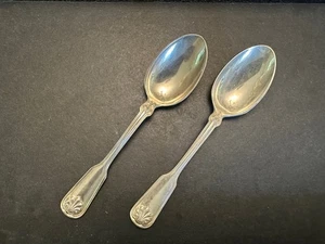 Par de cucharaditas vintage de plata esterlina concha e hilo TIFFANY & Co 5 y 7/8" L - Imagen 1 de 7
