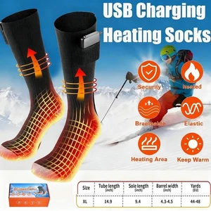 5000 mAh USB calze riscaldabili batteria calze riscaldate scaldapiedi Unise calze riscaldanti XL - Foto 1 di 20