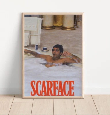 疤面煞星电影海报阿尔·帕西诺复古墙艺术复古家居装饰 — 第 1/4 张图片