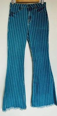 Cello High Rise Striped Flare Stretch Jeans - Size 11 - Image 1 of 4