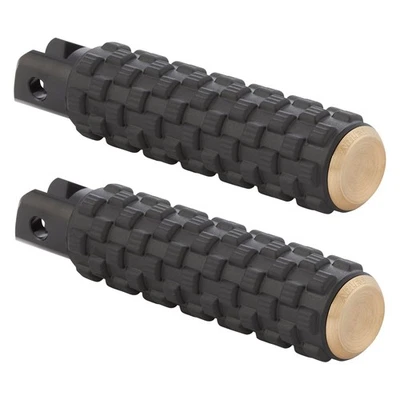 Arlen Ness 07-968 Pasajero AirTrax estriberas Tapas Latón 18-25 M8 Harley Softail Foto 1 de 4