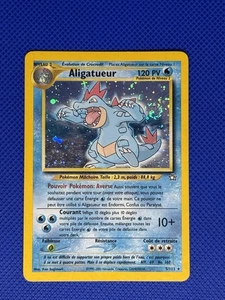 Pokemon “Aligatueur” Feraligatr French 5/111 Neo Genesis Holo Swirl Rare - Picture 1 of 11