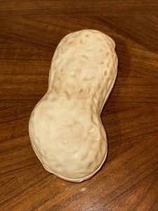 Plato de caramelo de cerámica de cacahuete años 70 vintage 🥜 - Caja de baratijas con tapa 8 1/2 " - Imagen 1 de 7