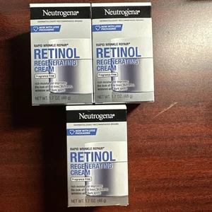 3-Neutrogena Rapid Wrinkle Repair Retinol Regenerating Cream Moisturizer 1.7 oz. - Picture 1 of 1
