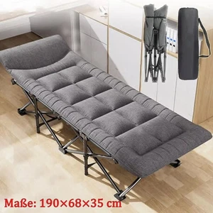 Campingbett Bis 200kg Campingliege klappbar Feldbett Liege Gästebett 190CM*68CM - Bild 1 von 10