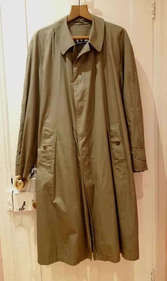 Vintage DAKS Men's Mac / Trenchcoat Size 42 REG 100% Cotton Olive Beige - Image 1 of 4