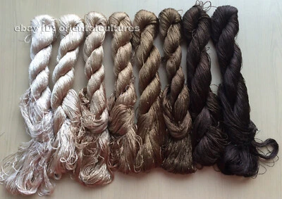 8bundles 100%natural mulberry silk,suzhou hand-dyed embroidery silk floss/thread - Image 1 of 4