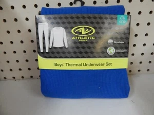 Athletic Works Boys Thermal Waffle Underwear Set-Royal Blue-XL(14/16)-NWT - Picture 1 of 3