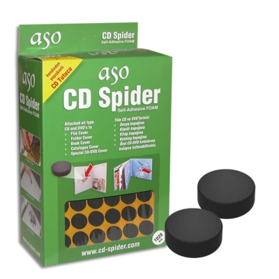 CD DVD Foam Hub Porta Ragno Autoadesivo Punti Adesivi Borchie 1020 pz (Nero) - Immagine 1 di 4