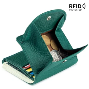 Damen Leder Börse RFID Klein Geldbörse Kurzer Geldbeutel mit vielen Fächern - Picture 1 of 24