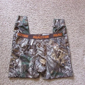 Realtree Mens Large Camo Long Johns Underwear Poly Base Layer Poly Hunting - Picture 1 of 2