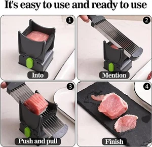 Fresh Meat Slicer for Kitchen/Home/Cooking,Cleaver Kitchen Meat Slicing Set Shre - Picture 1 of 8