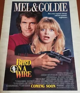 "BIRD ON A WIRE - Promo-Filmposter MEL GIBSON GOLDIE HAWN 11""x17"" - Bild 1 von 4