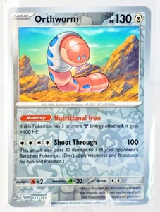 Paldea Evolved - Orthworm 151/193 - REVERSE HOLO RARE - Pokemon TCG - NM/Mint - Picture 1 of 3