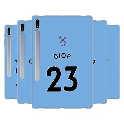 WEST HAM UNITED FC 2020/21 PLAYERS AWAY KIT SOFT GEL CASE FOR SAMSUNG TABLETS 1 - Image 1 of 4