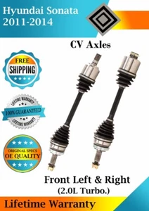 New OE Front CV Axles For 2011-2014 Hyundai Sonata 2.0L Turbo. Lifetime Warranty - Picture 1 of 10